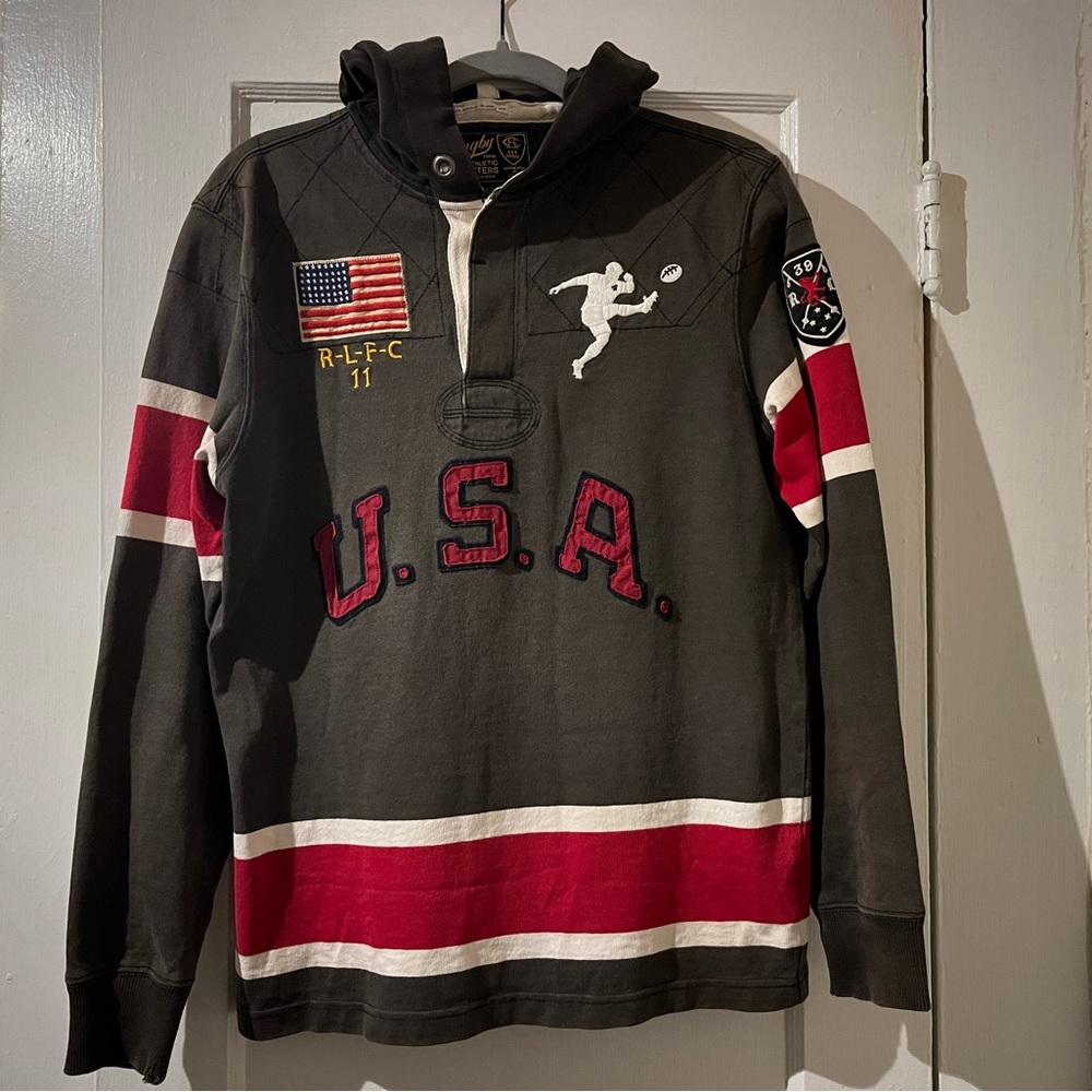 Rugby Ralph Lauren hoodie sweater USA Men Small